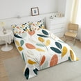 thumbnail image 3 of YST Colorful Leaf Full Bedding Set,Watercolor Leaves Plant Comforter&nbsp;Set for Kids Girls Boys,Boho Style Botanical Leaf Quilt Bed Set Bohemian Modern Bed Comforter&nbsp;Set 3Pcs, 3 of 5