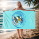 thumbnail image 3 of Toalla de playa con impresión de secado rápido, toalla absorbente para natación, deportes al lado del mar, toalla tejida portátil sin pelusa para viajes y fitness, 3 of 5