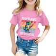 thumbnail image 1 of Chemises pour Tout-Petits Garçon Fille Mode Décontractée Imprimé Col Rond Manches Courtes T-Shirt Hauts pour Filles, T-Shirts Roses 4 Ans-5 Ans, 1 of 4