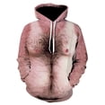 thumbnail image 2 of Sudadera con capucha divertida con estampado 3D de pelo en el pecho para hombre, suéteres casuales de manga larga, sudaderas, tops, suéter feo para hombre, ropa de calle, 2 of 5