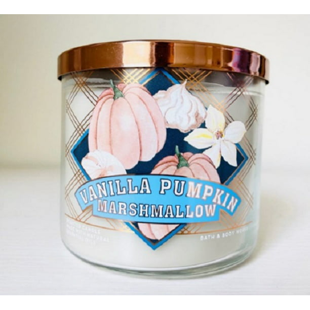 Bath And Body Works Vanilla Pumpkin Marshmallow | 3 Wick Candle