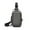 Gray, variant on Darzheoy Sling Bag for Men, USB Anti-theft Crossbody Bag, PU Leather Crossbody Shoulder Bag, Chest Bag for Daily Use