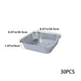 thumbnail image 3 of 30-Pack Disposable Aluminum Foil Trays 16x16x4cm Oven & Grill Pans High-Temp Baking,Roasting & BBQ Use Metal Food-Grade Material, 3 of 6