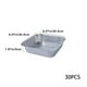 thumbnail image 3 of Penkiiy Cacerolas de aluminio de papel desechable (paquete de 30), mitad de tamaño de la mesa de vapor Cacerolas profundas-Cacerolas de estaño ideal para cocinar, calentar, almacenar, 3 of 6