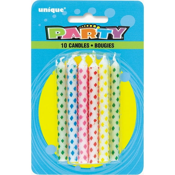 Diamond Dot Birthday Candles, 10ct