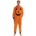 thumbnail image 2 of #FollowMe Skeleton Adult  Halloween / Onesie / Pajamas (Pumpkin, Small), 2 of 4
