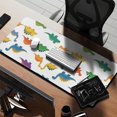 thumbnail image 2 of Long Mouse Pads for Desk,White Colorful Dinosaurs Pattern Desk Mats on Top Of Desks, Desk Mouse Pad Extra Large with 3mm Non-Slip Base and Stitched Edge for Gaming,Office,Work,Home 35.4"x15.7", 2 of 6