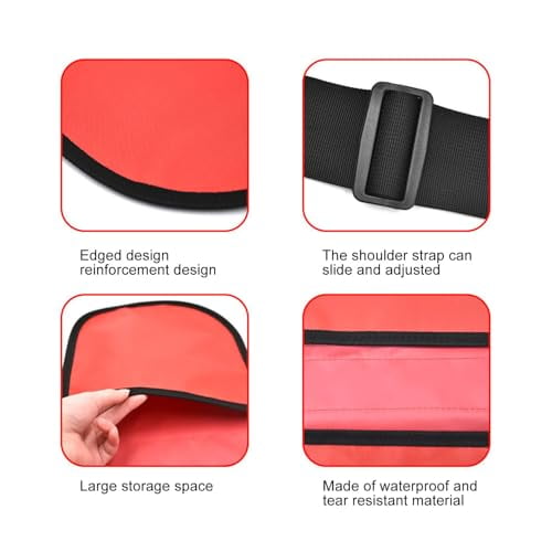 VBESTLIFE Discus and Shot Put Carrier Bag, Waterproof Oxford Fabric Shot Put Dual Storage Bag with Adjust Strap for Track Field