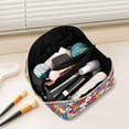 thumbnail image 2 of FORMRS Makeup Bag Travel Cosmetic Organizer for Women Fold Flat Zipper Pouch with Handle, Whimsical Floral, 2 of 8