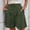 Army Green, variant on SEMPAI Linen Shorts High Waisted Pleated Lightweight Casual Summer Trendy 2026 Work Trouser Shorts with Pockets