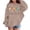 Khaki, variant on HCYSFG Girls Boys Back To School Sweatshirt Solid Color Long Sleeve Crewneck Pullover Casual Loose Fit Fall Winter Daily Basic Top