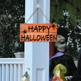 thumbnail image 3 of MOQIN Happy Halloween Door Welcome Sign, Cute Pumpkin Ghost Witch Rustic Wall Hanging Sign, Halloween Themed Wooden Door Hanging Decor for Home Office School Party Haunted House, 3 of 7