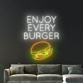 thumbnail image 5 of Handmadetneonsign Enjoy Every Burger Neon Sign, Burger LED Sign, Burger Neon Light, Burger Light, 5 of 5