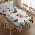 thumbnail image 2 of Pioneer Flower Floral Print Pattern Rectangle Tablecloth 60x84in,Waterproof Polyester Rectangle Table Cloth, Wipeable Spillproof Polyester Tablecloth for Dining, Camping, Indoor and Outdoor, 2 of 5