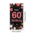 thumbnail image 4 of Pink and Gold Themed 60th Birthday Banner with Balloons Stars Backdrop Party Supplies Photography Props Birthday Decoration Birthday Party Decorations Happy Birthday Event Decor Background, 4 of 7