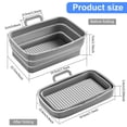 thumbnail image 3 of 2Pcs Air Fryer Silicone Pot Collapsible Air Fryer Liner Basket for Ninja Dual Air Fryer, 3 of 9