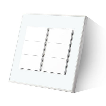 6 Gangs Wall Light Switch Smart Push Button Interrupter Home Control Timer ,Easy to Installation