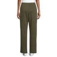 thumbnail image 5 of Time & Tru Women's Fleece Straight Leg Pants with Pockets, 5 of 5