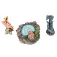 thumbnail image 1 of Kit d'Étang de Poisson de Jardin de Fée, Miniatures de Jardin Fées Résine Durable 3pcs pour les Décorations d'Arbres, 1 of 8