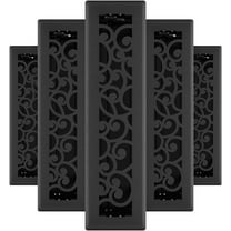 Imperial RG3457 Wonderland Decorative Floor Register, Black Iron, 5 Pack