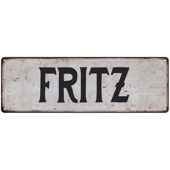 FRITZ Vintage Look Gift Rustic Chic Metal Sign 6x18 206180036357
