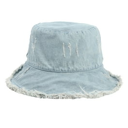 Claire s Blue Denim Patchwork Bucket Hat Cotton Hat Walmart