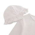thumbnail image 6 of Coerni Girls Boys Linen Cotton Romper Button-Down Baby Girl Summer Clothes with Ruffled Bonnet Hat Unisex Photoshoot Outfits, 6 of 6
