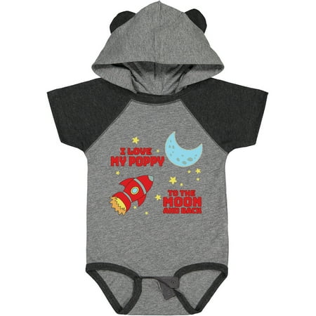 

Inktastic I Love My Poppy to the Moon and Back Gift Baby Boy or Baby Girl Bodysuit