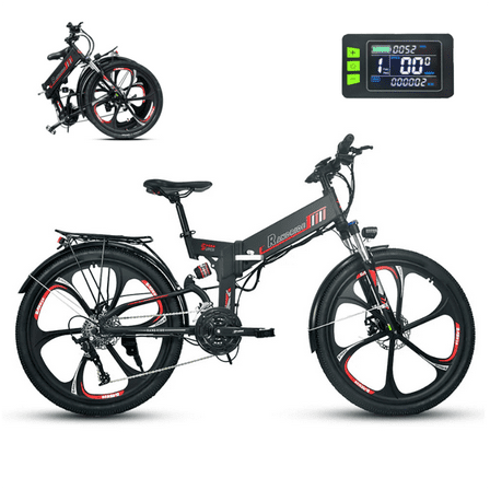 RANDRIDE 750 W Folding Ebike Lghtweight Electric Bike for Adults, 48V 17AH Foldable Ebike Commuter Electric Bikes with Shimano 27 Speed, Shimano Hydraulic Brakes, UL2849