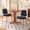 Navy Blue, variant on Pinmoco Upholstered Dining Chairs Set of 4, Chenille Kitchen Chairs with Padded Seat, Metal Legs, Starry Navy Blue