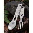 thumbnail image 2 of CIMAXIC Outil de Repas en Acier Inoxydable Durable 3 en 1 avec Design Pliable et Poignée de Protection pour Camping Pique-Nique Usage Domestique 7.5 Pouces,6.3"X1.38"X0.35 Pouces, 2 of 4