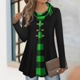 thumbnail image 2 of Holzkary Sweatshirts for Women Hoodies A Two Button Comfortable High Neck Women's Hoodie Graphic Printed Pullover Top Comfy Fall Winter Outfits Clothes 2025 Fashion Green Xl, 2 of 5