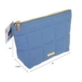 thumbnail image 4 of Conair Clutch Quilted Blue Cosmetic Bag, 4 of 7