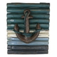 thumbnail image 2 of Rustic Beach Nautical Marine Ship Anchor With Ropes Wood Panel Wall Decor Plaque, 2 of 8