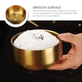 thumbnail image 3 of FESTFENDS Stainless Steel Cereal Bowls Golden Prevent Burns Home Kitchen 1Set, 3 of 8
