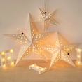 thumbnail image 2 of Adorno colgante de estrella ahuecada, linterna de papel de estrella 3D, luz LED, decoración del hogar, fiesta de boda, pantalla de lámpara, 30-60cm, 2 of 4