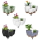 thumbnail image 5 of Wosthever Juego de 5 macetas de plástico para flores, diseñadas para interiores y exteriores, con autorriego. Jardín y Patio B, 5 of 6