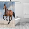 thumbnail image 2 of Coolnut Cool Horse Running Bath Shower Curtain Liners 72x72in 100% Polyester Waterproof with Curtain Hook, 2 of 6
