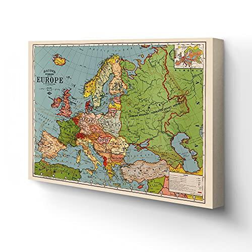 Missionaris Kabelbaan compileren 1925 Europe Map Canvas Art - Canvas Wrap Vintage Map of Europe - Historic  Wall Map of Europe - Restored Bacon's Standard Europe Map Wall Art Poster -  Walmart.com