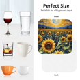 thumbnail image 6 of Kdxio Starry Sky Moon Sunflower Funny Coasters,4 Pcs Leather Coasters,Housewarming Gifts,Protect Furniture from Water Marks Scratch and Damage, 6 of 6