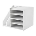 thumbnail image 3 of 4+2 Tier File Holder Organizer Mail Sorter PVC Book Storage Rack Rectangle Desk Organizer, 3 of 12
