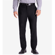 Kenneth Cole Reaction Men's Slim-Fit Stretch Premium Textured Weave Dress Pants Black Size 36X32