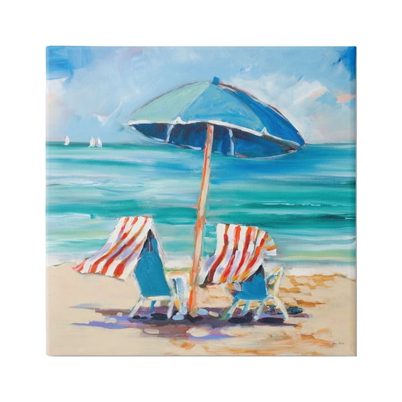 Stupell Industries Caribbean Delight Scenery Nature Painting Gallery Wrapped Canvas Print Wall Art, 24 x 24