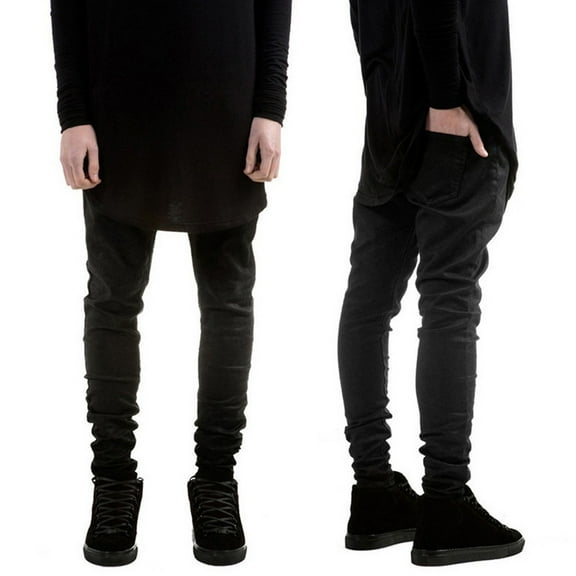 Jacenvly Men'S Pants Jeans Long Skinny Pants Mid Waisted Pocket Plain Trousers for Men New Fashion Casual Straight Jeans Slim Trousers Pants