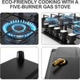 thumbnail image 4 of VBGK 36 Inch Gas Stove, Built-in Propane Gas Cooktop with 5 Burner,Tempered Glass Gas Cooktop NG/LPG Convertible, Black, 4 of 7