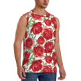 thumbnail image 2 of Fotbe Men's Rose Flowers Print Men's Sleeveless Muscle Tank Tops Casual T-Shirts for Gym Workout Beach-Medium, 2 of 8
