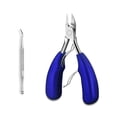 thumbnail image 1 of Jumpingount Alicates para uñas, removedor de piel muerta, alicates para pedicura y cutículas de uñas, tijeras de corte de acero inoxidable Juegos de manicura Azul, 1 of 6