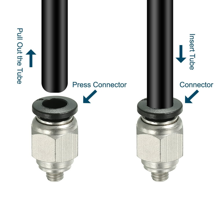 Uxcell 6mm x 10-32 UNF Male Thread Push to Connect Fittings