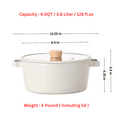 thumbnail image 2 of Neoflam FIKA 4 Qt Nonstick Stock Pot with Lid, Cooking Casserole (24cm), 2 of 9