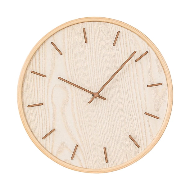 Reloj de pared colgante de 12 pulgadas, regalo decorativo, silencioso, ligero, para decoración del hogar. Madera